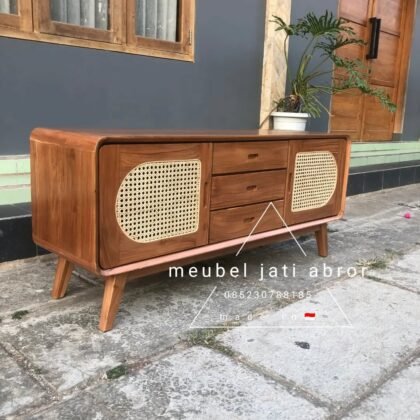 Buffet Retro Pintu Rotan