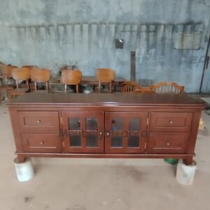 Cabinet minimalisKayu jatiFinishing drak brownUk. 200x45x65Juga menerima request furniturestyli (1)