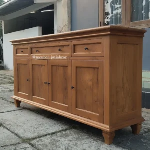 Cabinet minimalisKayu jatiFinishing naturalClear NC doff MattUk. 180x45x70Juga menerima request (1)