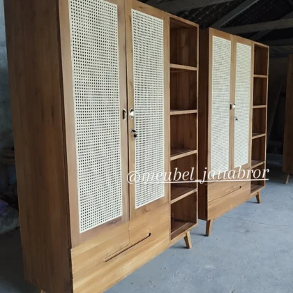 lemari mix pintu rotan